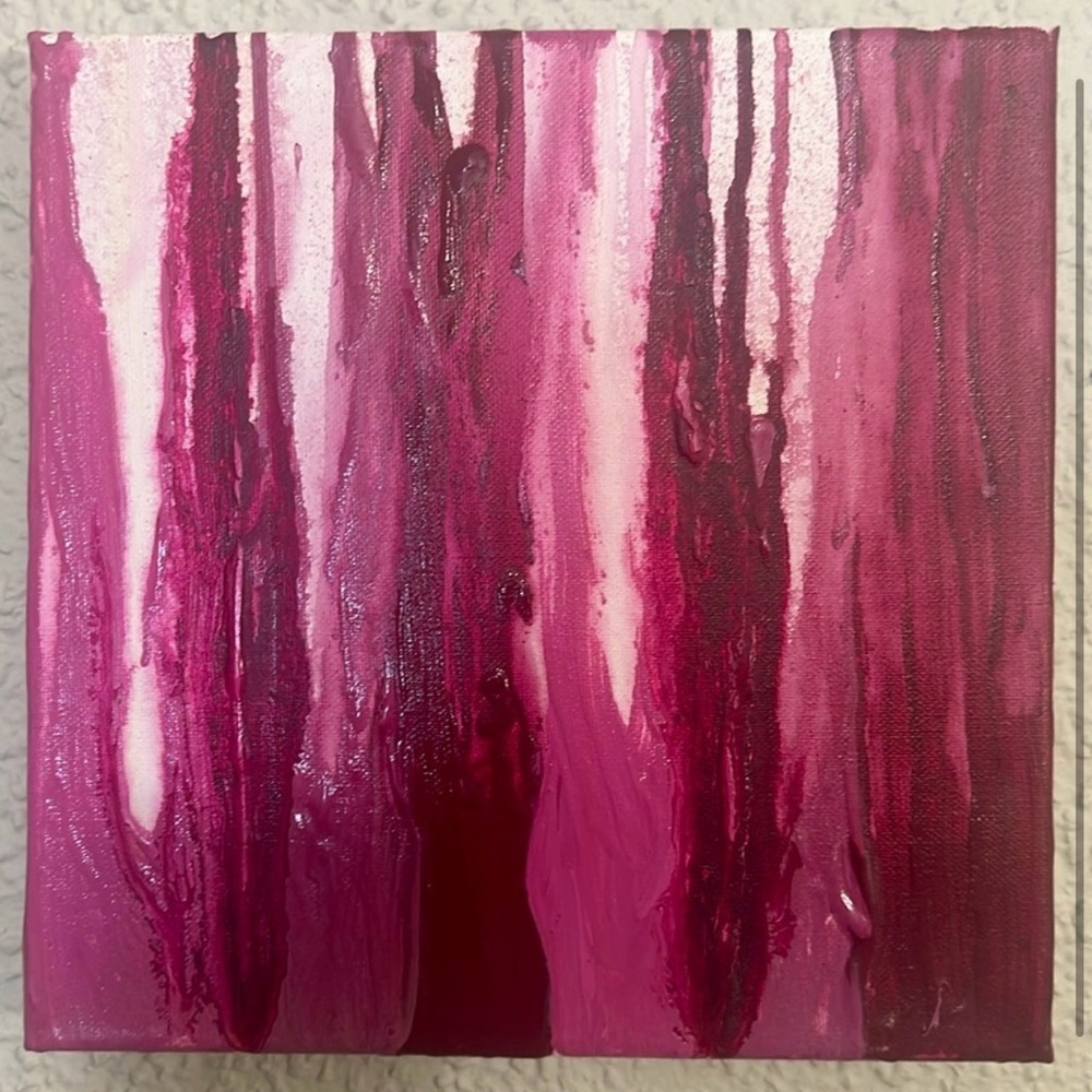 Abstract Pink and Magenta Canvas Art